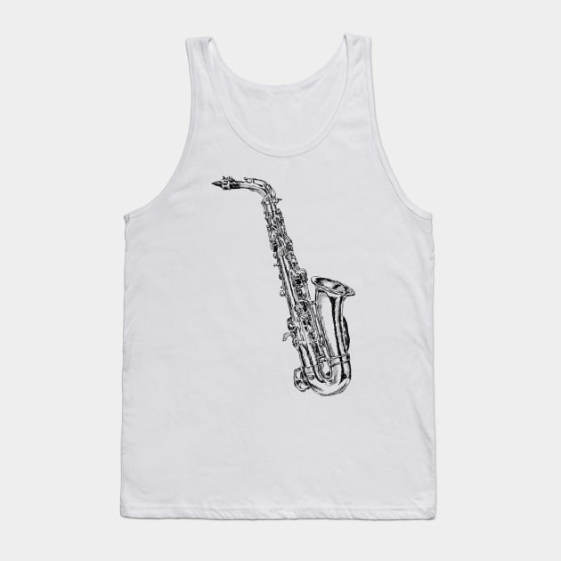 Saxophone Tank Top by rachelsfinelines